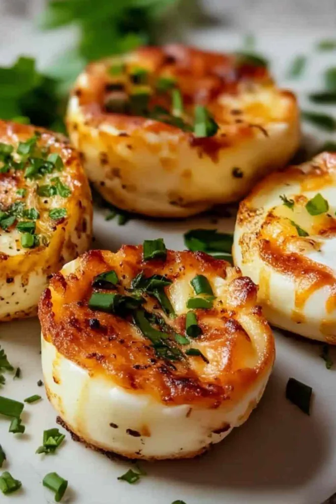 High Protein Egg White Bites on a white serving plate.