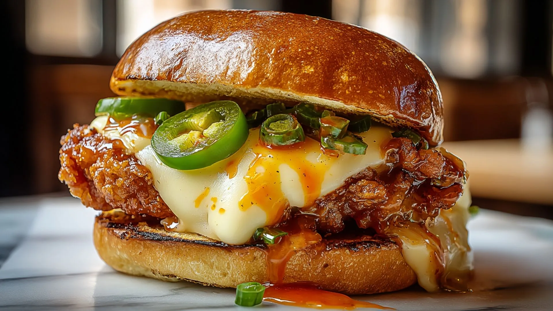 Jalapeno Honey Fried Chicken Sandwich