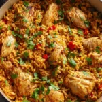 Nando&rsquo;s Portuguese Chicken and Rice served in a white bowl.