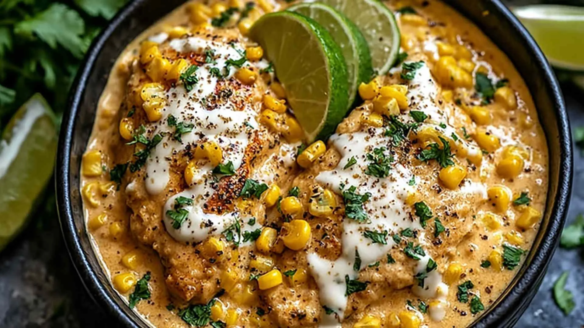 Slow Cooker Street Corn Chicken