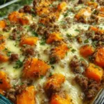 Sweet Potato Ground Turkey Bake in a baking dish