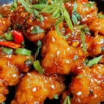Thai Sweet Chili Chicken in a white bowl with lime wedges.