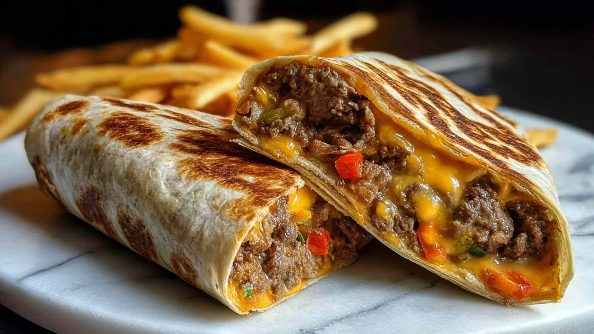 creamy Philly cheesesteak wrap