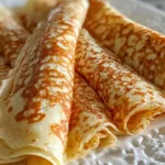 Nonna Betty making oatmeal crepes in a cast iron skillet