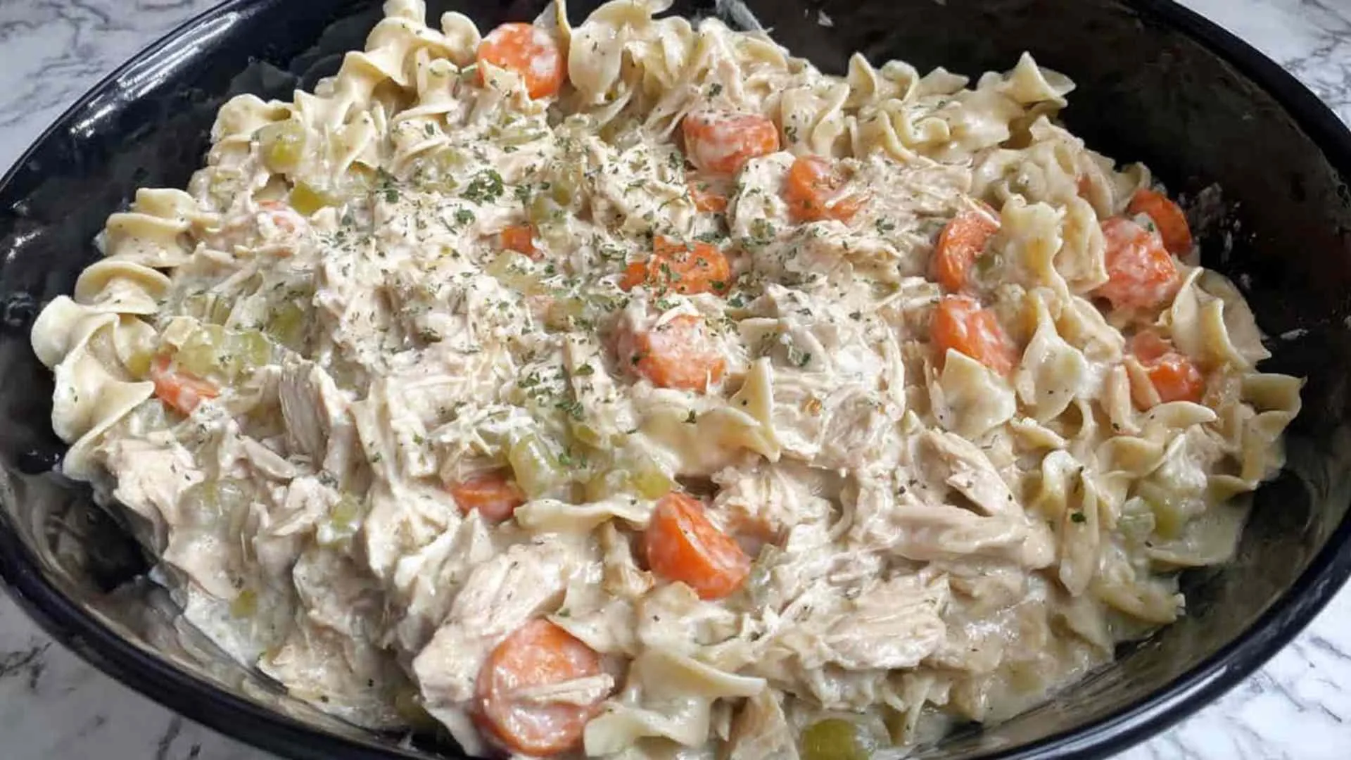 Crockpot Creamy Chicken and Noodles
