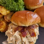 Crockpot Marry Me Chicken Sandwiches on a white plate