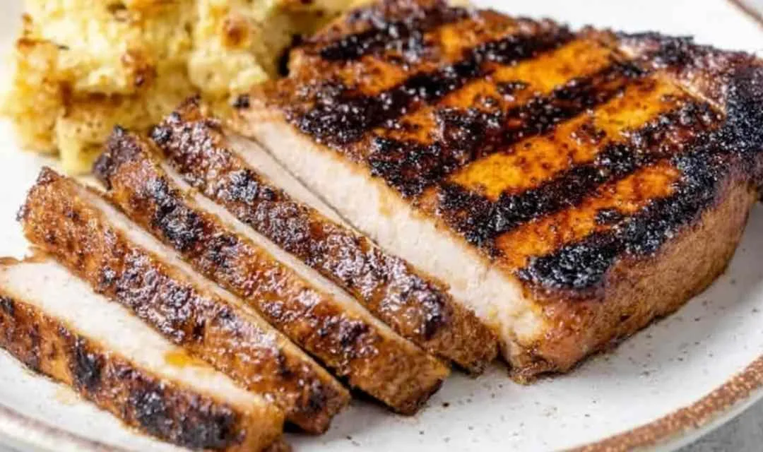 Honey mustard grilled pork chops