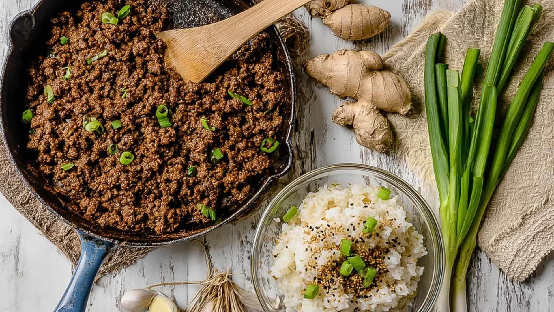 Korean Ground Beef Rice Bowls