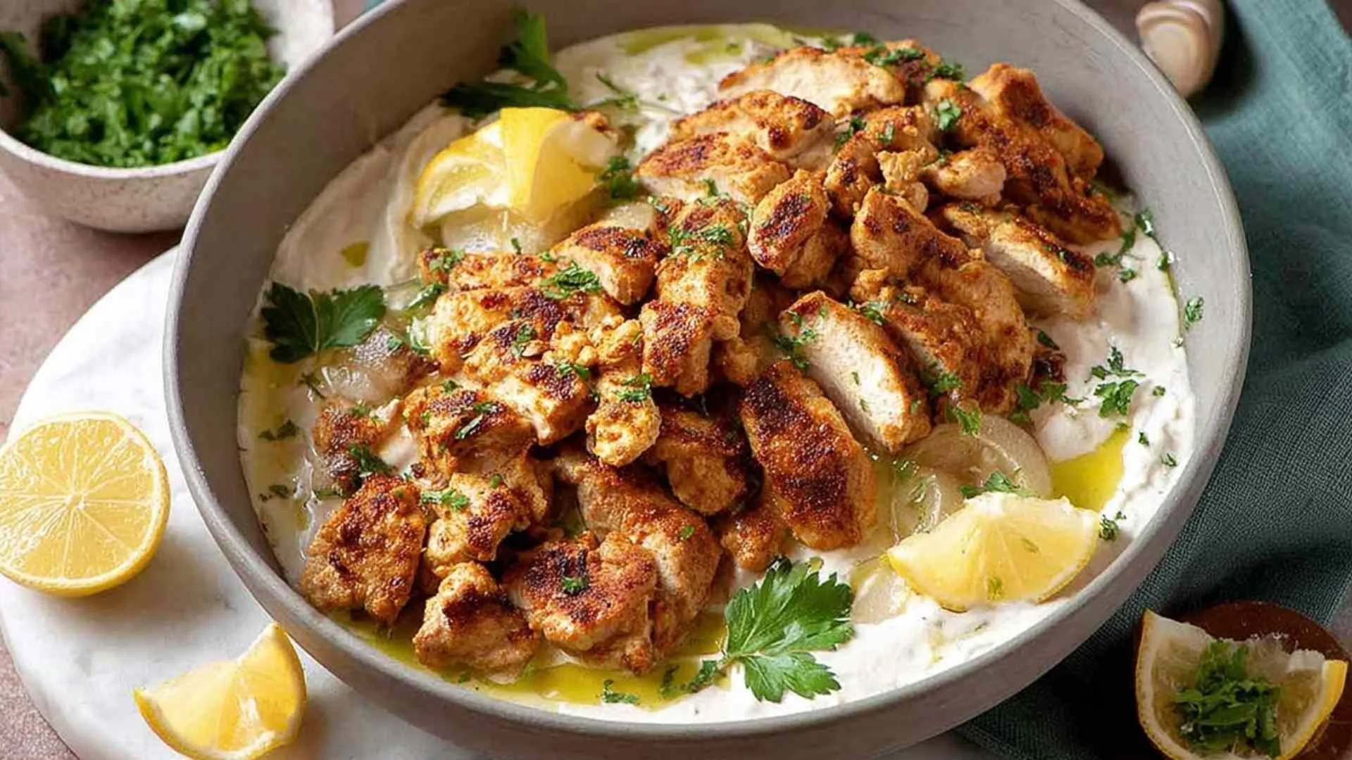 Lebanese Lemon Garlic Chicken