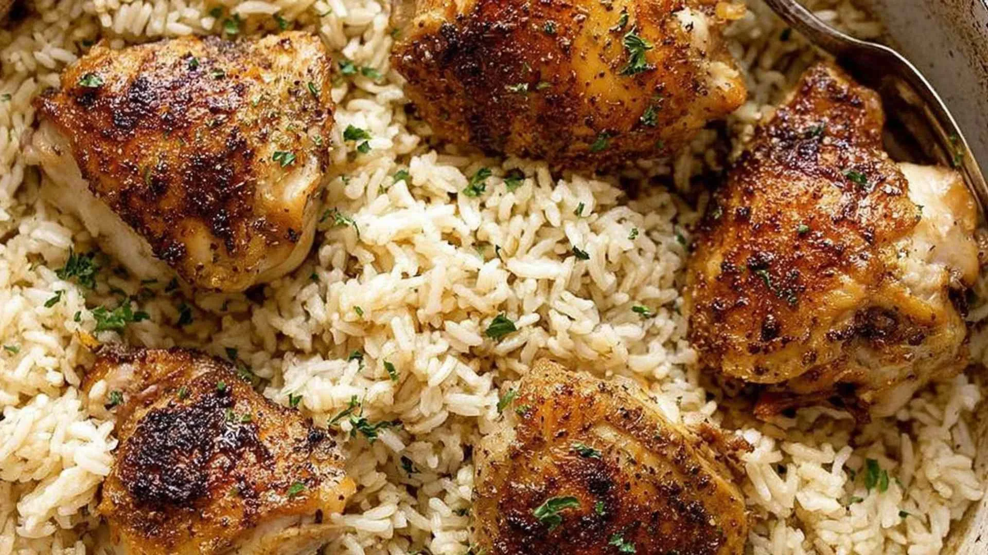 Oven baked chicken and rice