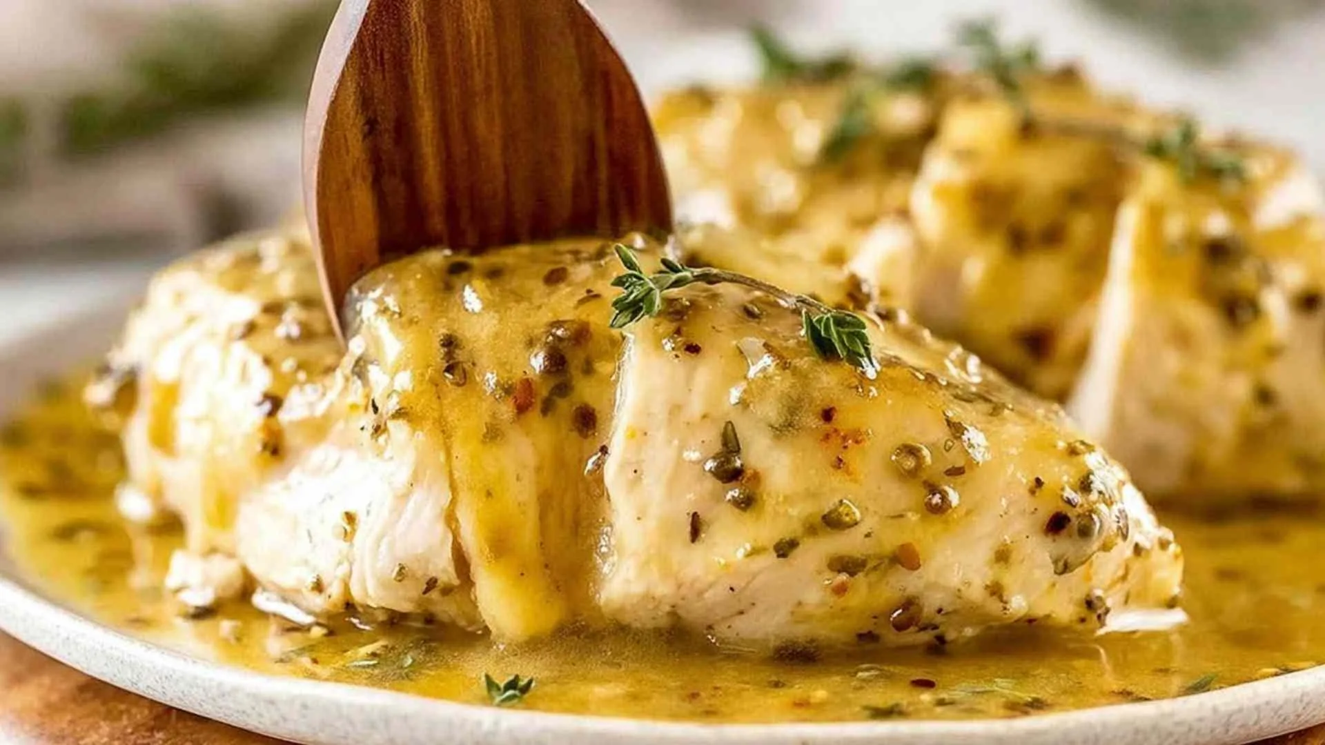 Poached chicken