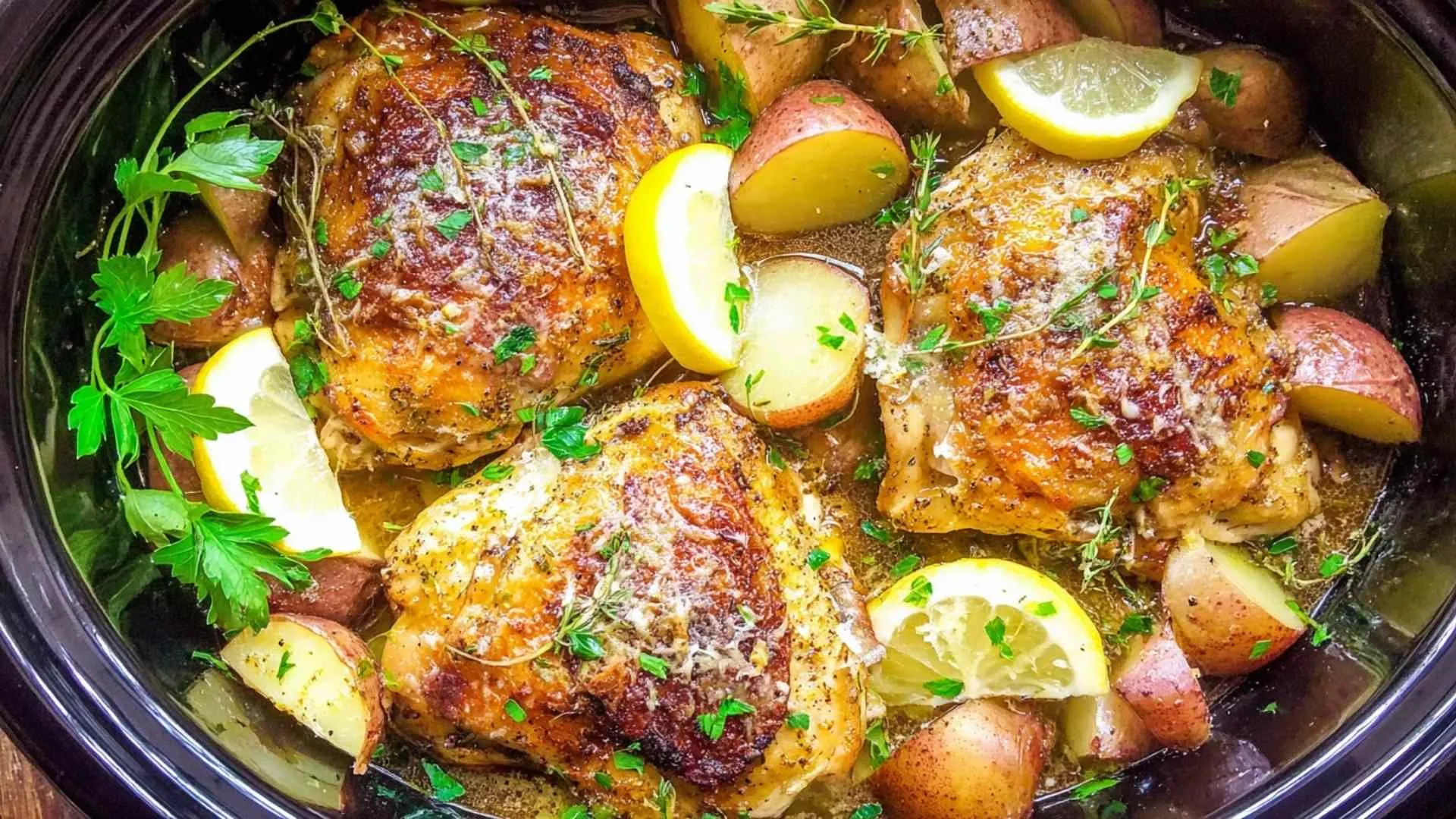 Slow cooker garlic parmesan chicken