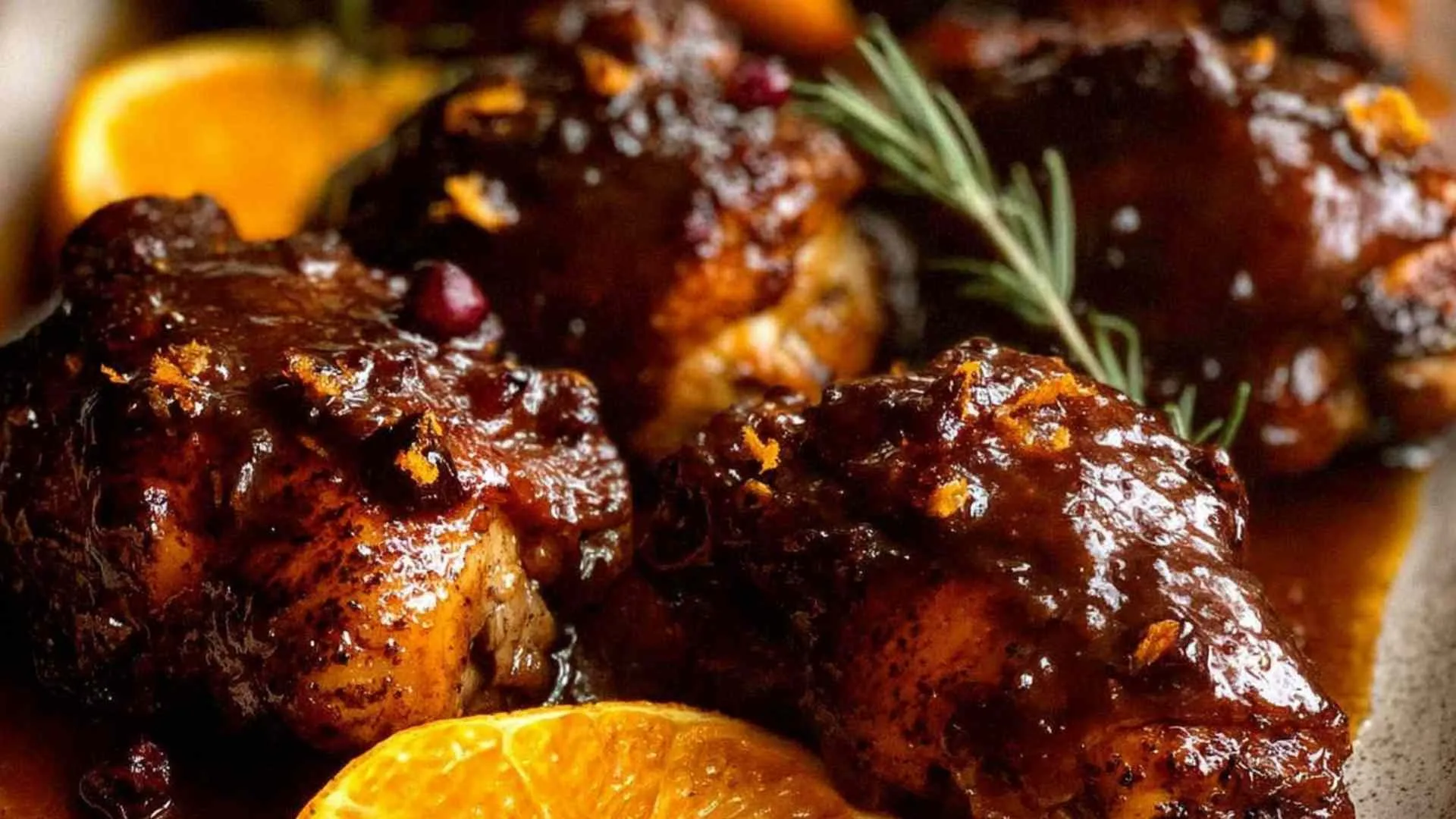 Sticky Glazed Christmas Chicken