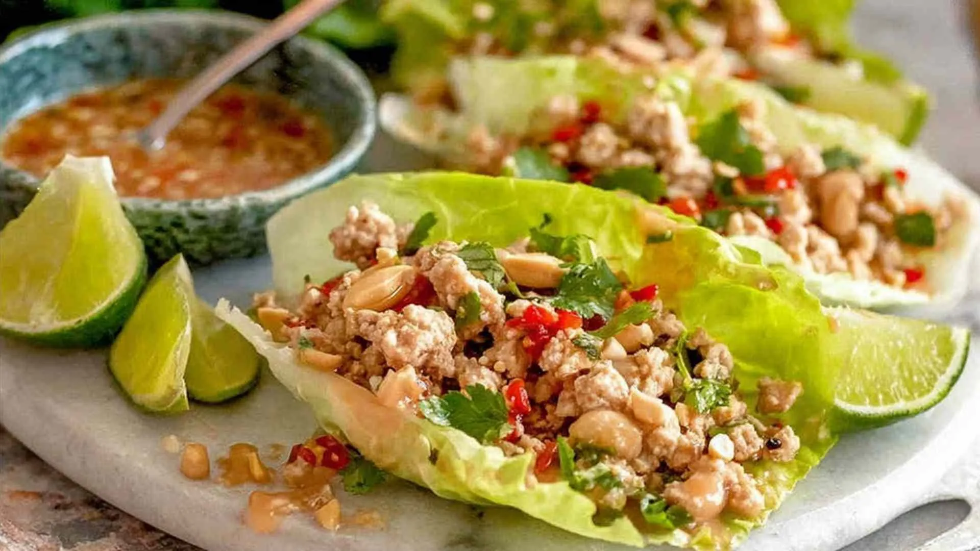 Thai Lettuce Wraps Larb Gai