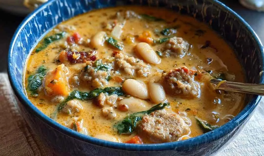 Tuscan White Bean Sausage Soup