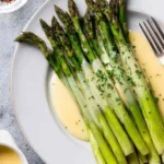 Cheesy asparagus slow cooker in a crockpot