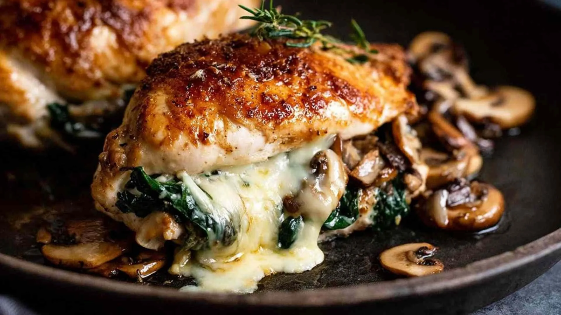mushroom stuffed chicken breast