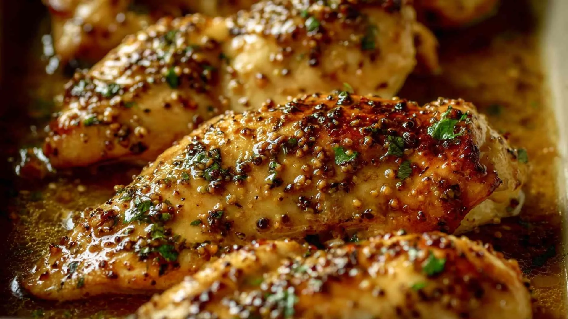 Baked Chicken Breasts with Honey Mustard Sauce