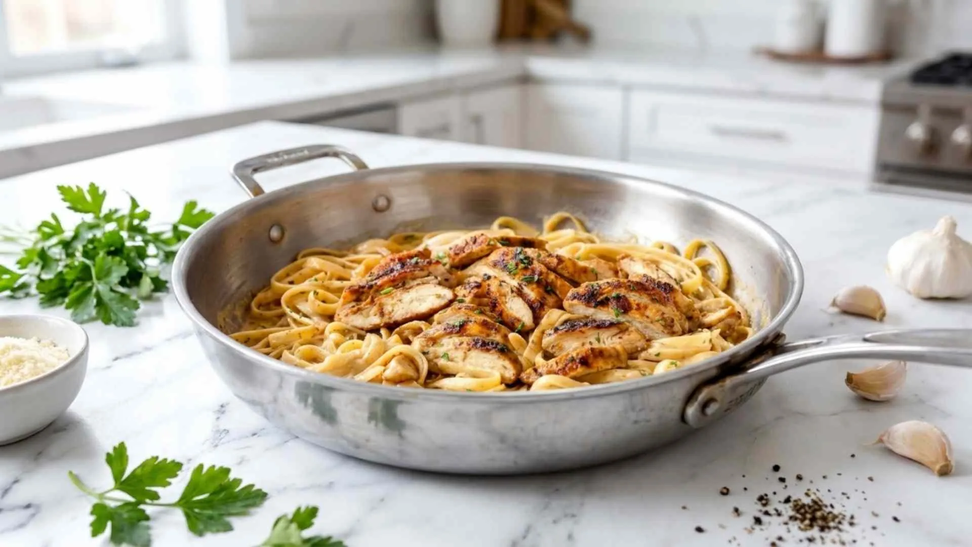 Blackened chicken alfredo