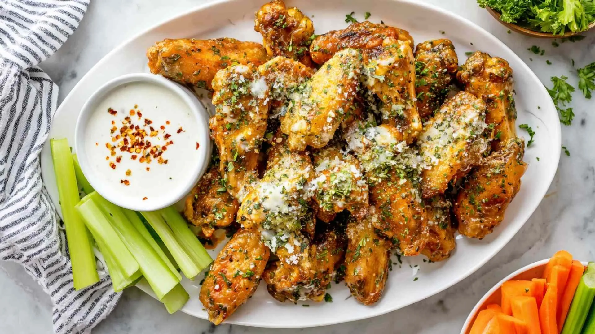 Garlic parmesan chicken wings