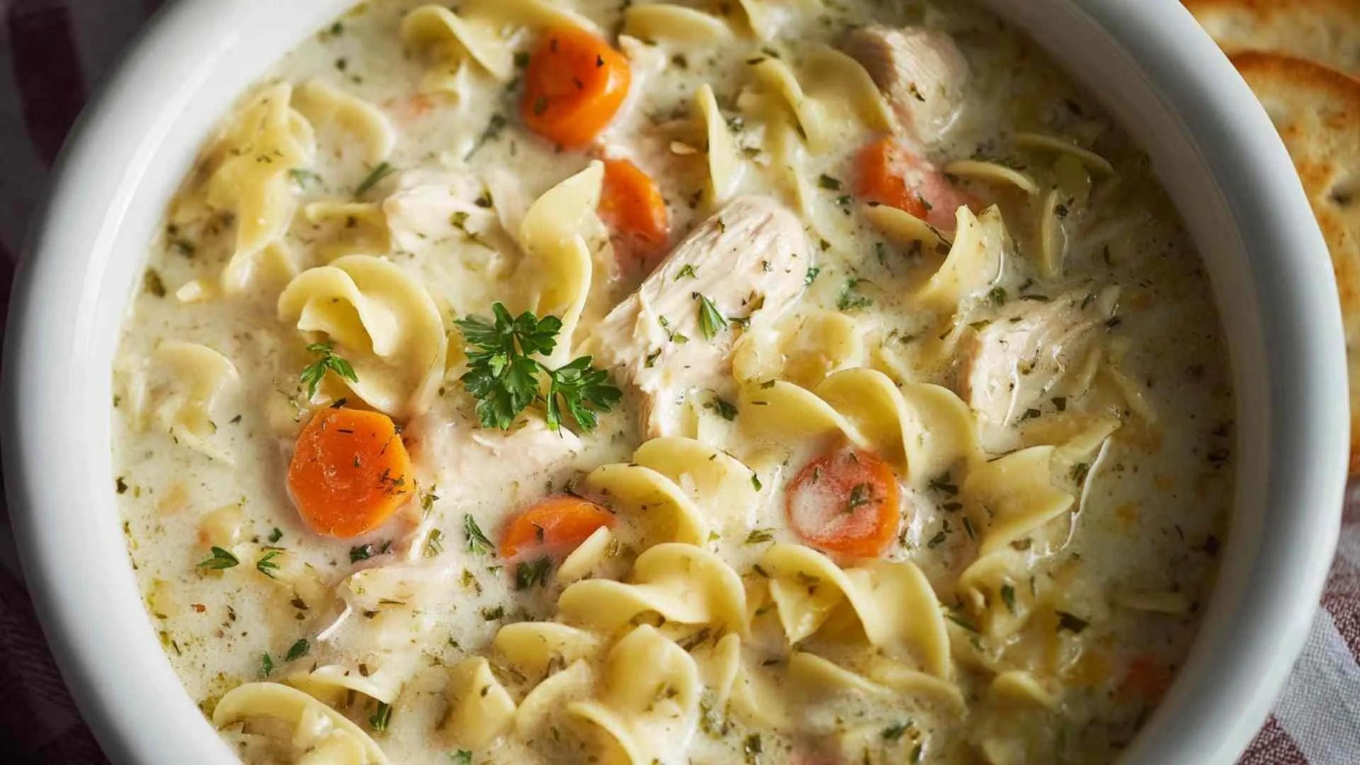 Slow Cooker Creamy Chicken Noodle Soup