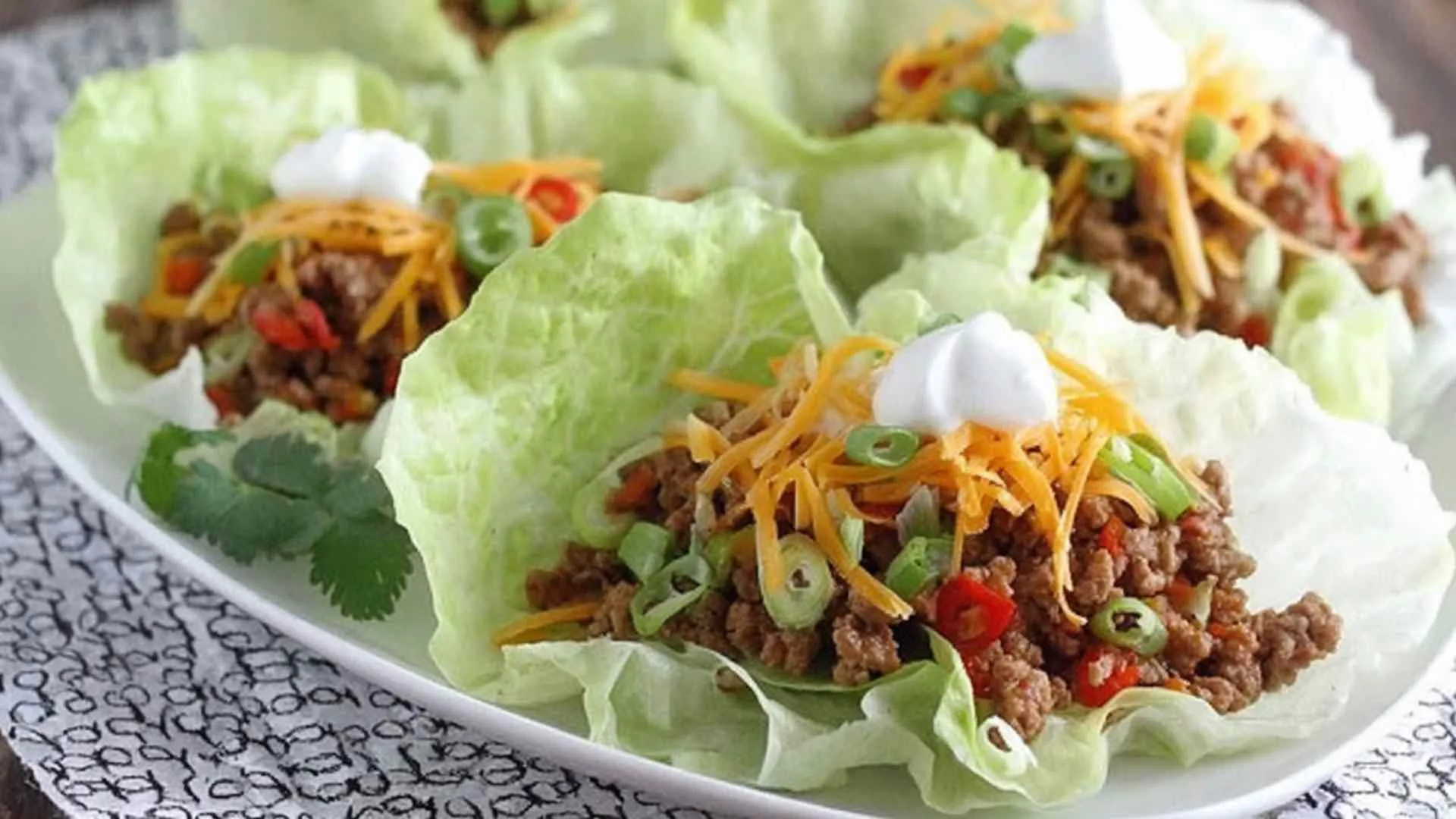 Turkey taco lettuce wraps